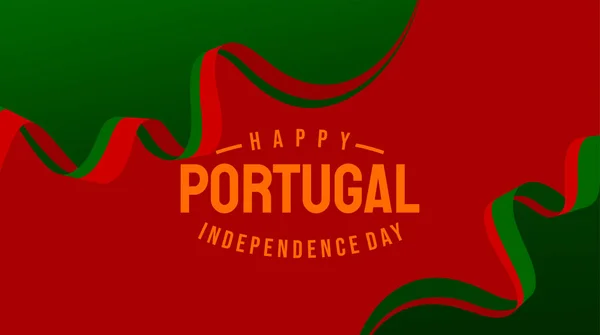 Roter Und Grüner Hintergrund Für Die Vektorillustration Zum Portugiesischen Unabhängigkeitstag — Stockvektor