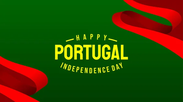 Grüner Hintergrund Design Für Portugal Independence Day Vektor Illustration Gute — Stockvektor