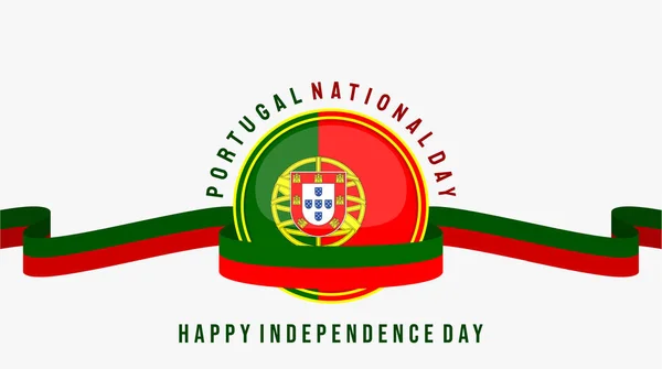 Portugal Independence Day Mit Dem Emblem Der Portugiesischen Flagge Als — Stockvektor