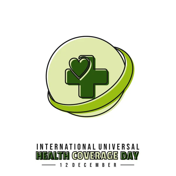 Παγκόσμια Ημέρα Κάλυψης Υγείας Κάλυψη Του Σχεδιασμού Εικονιδίων Υγείας Καλό — Διανυσματικό Αρχείο