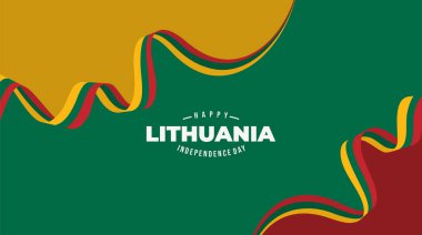 Lithuana flag background design for Lithuana Independence day. Good template for Lithuania Independence or national day. clipart
