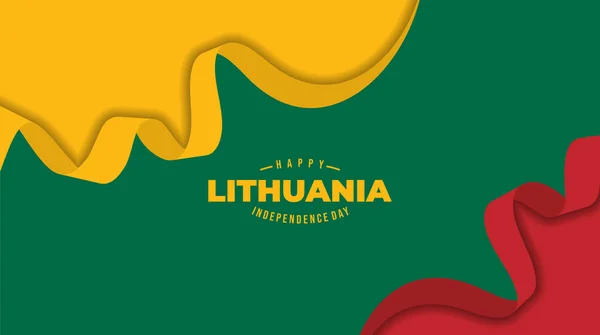 Триколірний Абстрактний Фон Дня Незалежності Литви Хороший Зразок Незалежності Литви — стоковий вектор