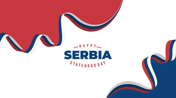 Serbia Flag Background Design Serbia Statehood Day Design — Stock Vector