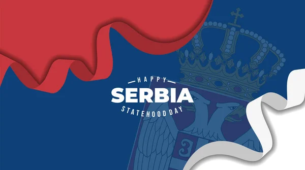 Red Blue White Abstract Background Serbia Statehood Day Design — Stock Vector