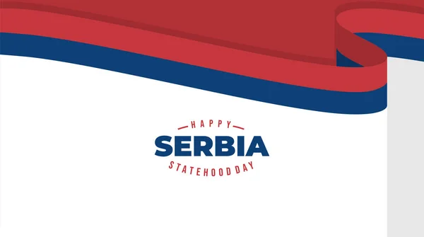 Červené Modré Bílé Ploché Pozadí Pro Srbsko Státnost Day Design — Stockový vektor