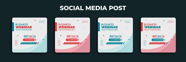 Sosyal medya postası tasarımı. Sosyal medya reklamının beyaz arkaplanlı tasarımını ayarla. Sosyal medyada reklam için iyi bir şablon
