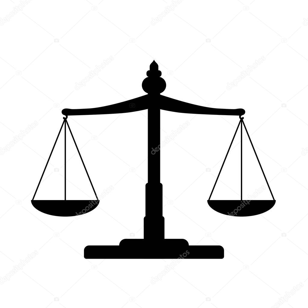scale justice vector illustration. Good template for justice design.