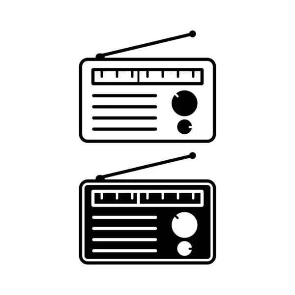 Radio Icoon Vector Illustratie Goede Template Voor Radio Muzikaal Ontwerp — Stockvector