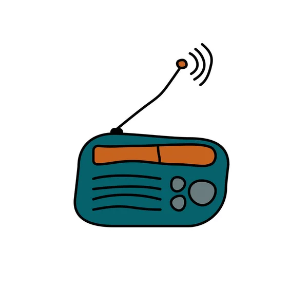 Vintage Radio Cartoon Illustratie Goede Sjabloon Voor Entertainment Radio Ontwerp — Stockvector