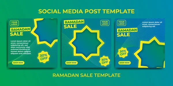 Ramazan ayı tanıtım satışı için sosyal medya şablonu.