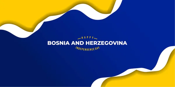 Μπλε Αφηρημένη Απεικόνιση Διανύσματος Υποβάθρου Για Σχεδιασμό Ημέρας Ανεξαρτησίας Βοσνίας — Διανυσματικό Αρχείο