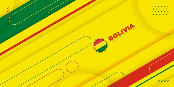 День Независимости Боливии Абстрактным Дизайном Формы Хороший Соблазн Оформления Национального — стоковый вектор