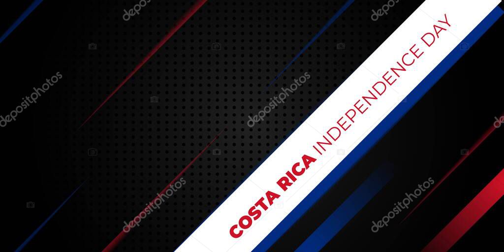 Geometric abstract background with red, blue, and dark design. good template for Costa rica Independence Day or National day design.