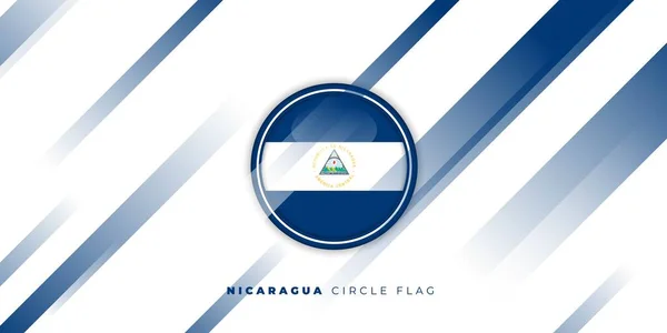 Никарагуа Дизайн Флага Геометрическим Абстрактным Фоном Хороший Соблазн Национального Праздника — стоковый вектор