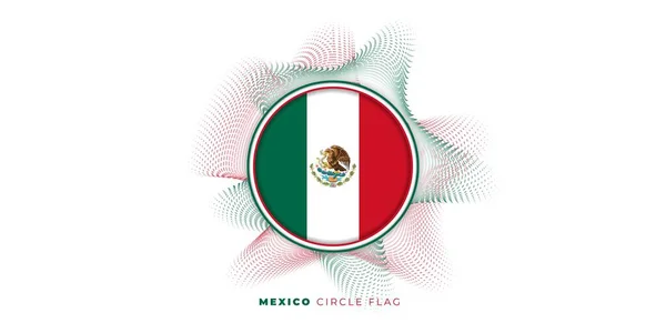 México Círculo Bandeira Vetor Ilustração Bom Modelo Para Dia Independência —  Vetores de Stock
