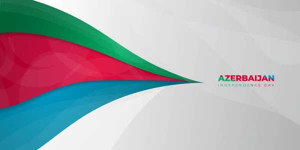 Синий Красный Зеленый Дизайн Белом Фоне День Независимости Азербайджана Хороший — стоковый вектор