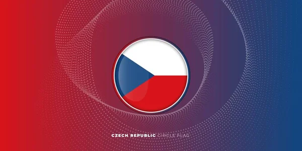 Τσεχική Δημοκρατία Σημαία Κύκλο Πρότυπο Υποβάθρου Της Ημέρας Ανεξαρτησίας Της — Διανυσματικό Αρχείο