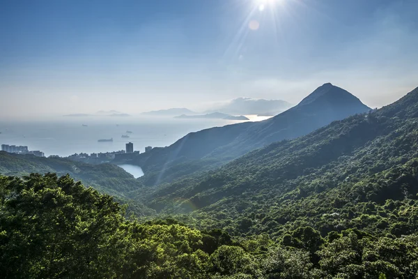 Hong 香港岛的南面视图, — 图库照片