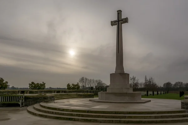 Memorial in Bedford House WW1 cemetery in Flanders, Belgium — Stock Photo, Image