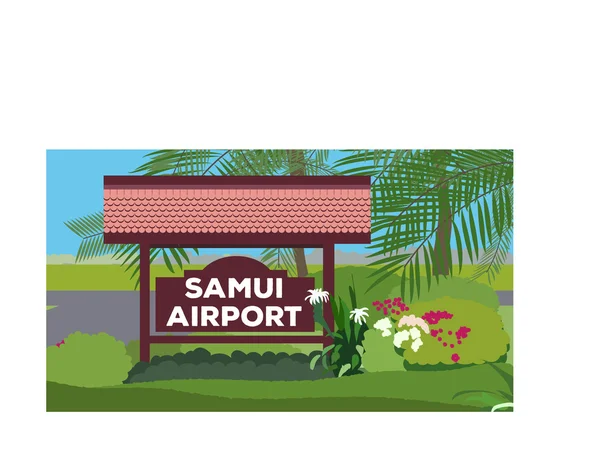 Aeropuerto Internacional de Samui — Vector de stock