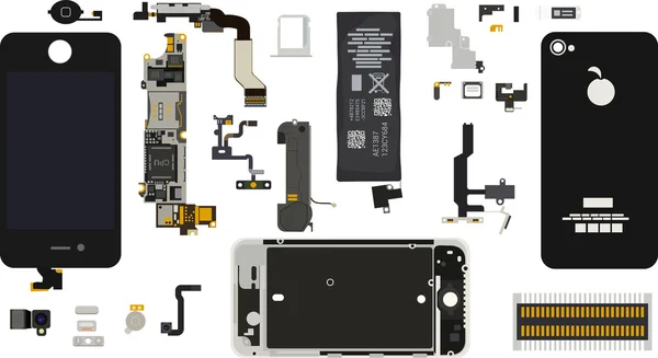 IPhone 4s składników — Wektor stockowy