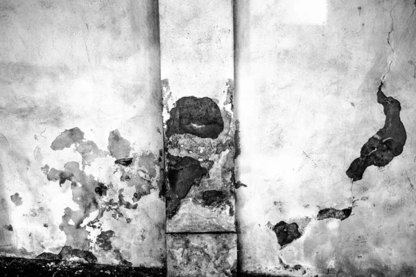 Weiße Wand Abblättert Und Ruiniert — Stockfoto