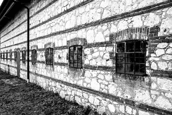 Stallmauer Aus Ziegeln Und Fenstern Vicenza Italien — Stockfoto