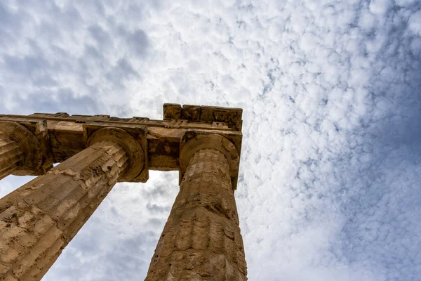 Restos Del Templo Griego Parque Arqueológico Selinunte Trapani Sicilia Italia —  Fotos de Stock