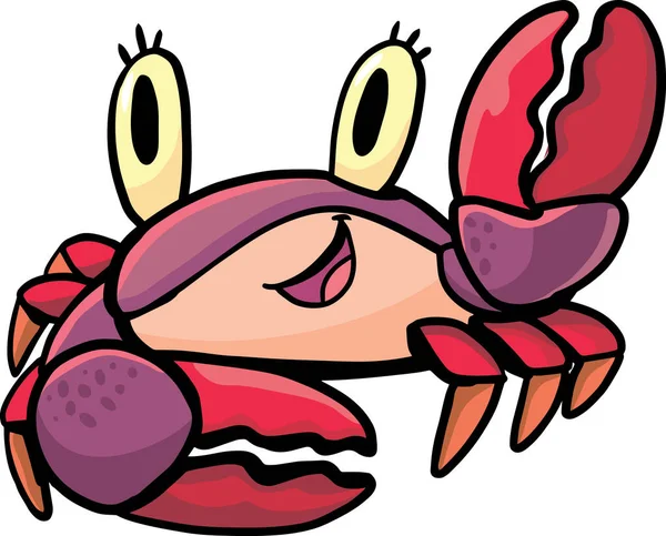 Heureux Bébé Crabe Nous Accueille — Image vectorielle