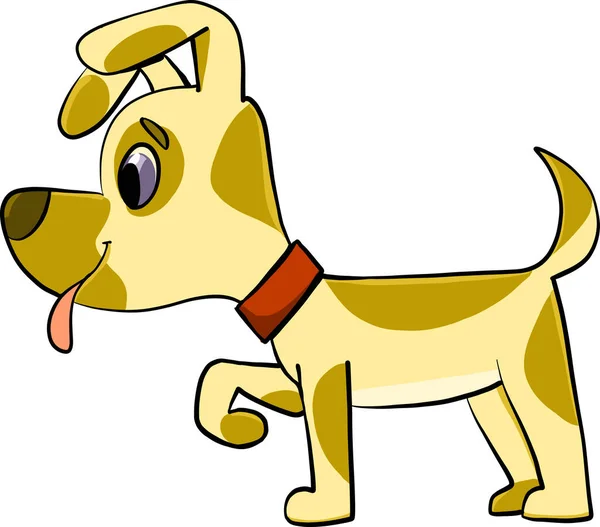 Poco Bonito Cachorro Manchado Con Orejas Levantadas — Vector de stock