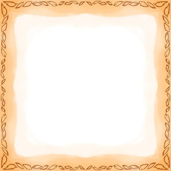 Hand Drawn Doodle Square Frame Isolated White Background Graphic Illustration — Stock Photo, Image