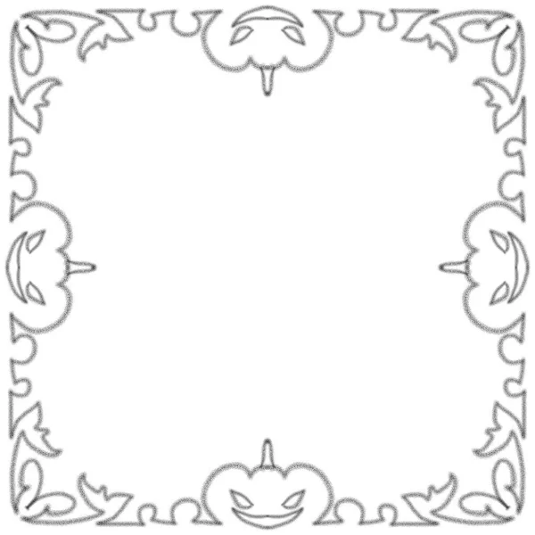 Hand Drawn Doodle Square Frame Isolated White Background Graphic Illustration — Stock Photo, Image