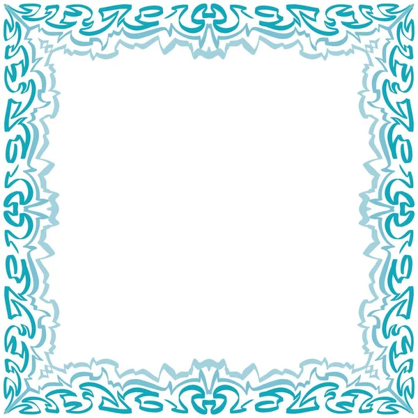 Hand Drawn Doodle Square Frame Isolated White Background Graphic Illustration — Stock Photo, Image