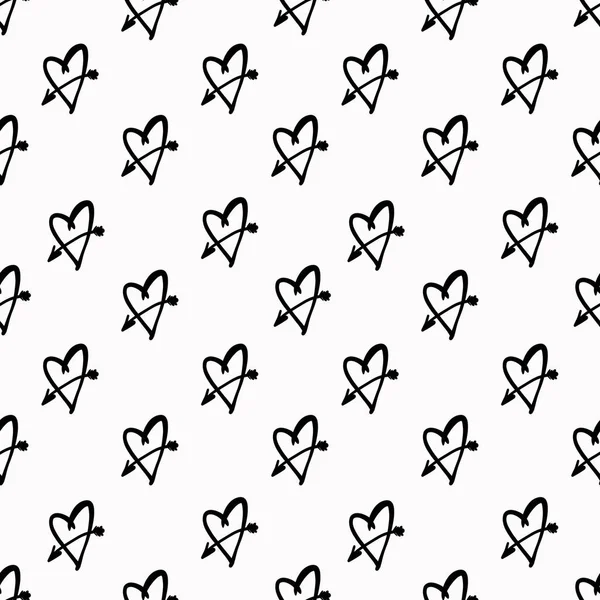 Hand Painted Seamless Pattern Love Illustrations Stylish Background Wedding Valentine — Stock Photo, Image