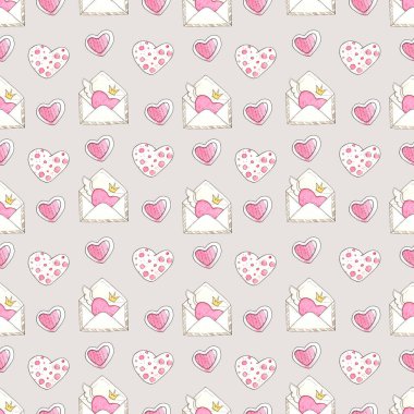 Kalpli suluboya desen. Sevgililer Günü için el yapımı arka plan, düğün ya da diğer romantik etkinlikler.