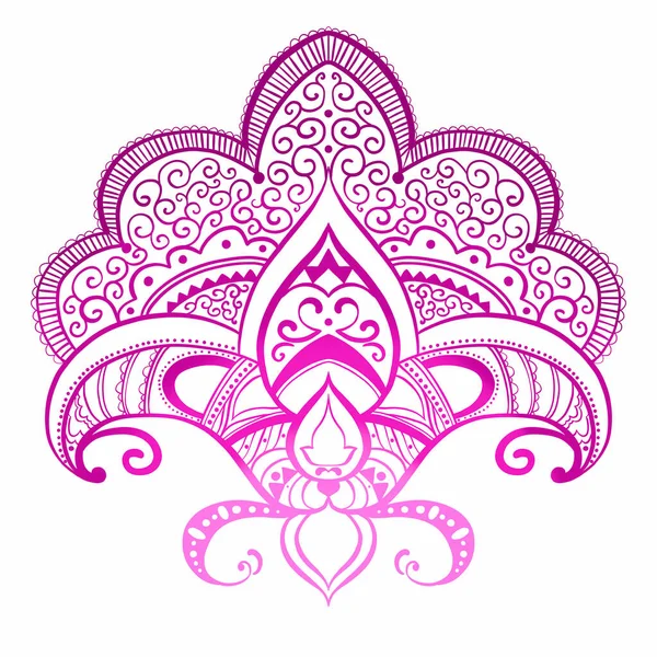 Meditasyon posteri, dövme, kına ve mehendi için dairesel desenli mandala sanat dekorasyonu unsurları.