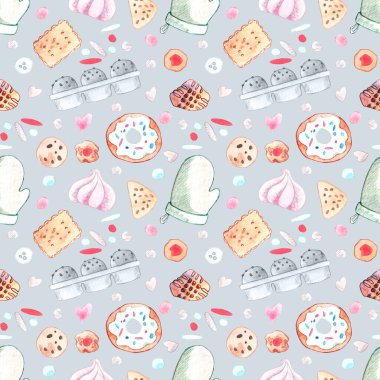 Şekerlemeli sulu boya deseni. Desen, arkaplan, duvar kağıdı, doku, dekor için elle boyanmış arkaplan.