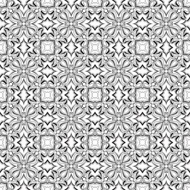 Süslerle süslenmemiş döşeme deseni. Mutfak duvarı ya da banyo zemin seramiği için siyah beyaz desen.