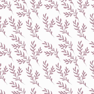 Çiçeksel elementlerle suluboya kusursuz desen. Tasarımınız için el yapımı samimi ögeler koleksiyonu.