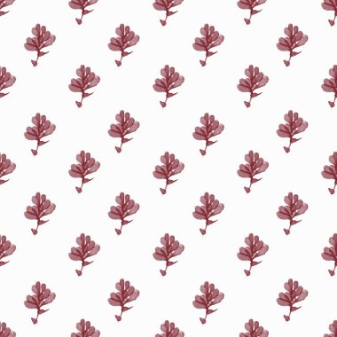 Çiçeksel elementlerle suluboya kusursuz desen. Tasarımınız için el yapımı samimi ögeler koleksiyonu.