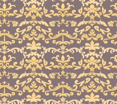Soyut süs eşyasıyla kusursuz desen. Paket kağıdı, kumaş, kart, duvar kağıdı ve ambalaj için doku.