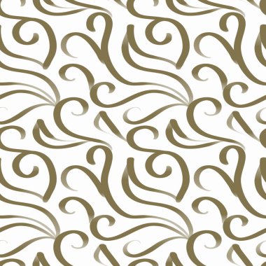 Çizik dalları ve yaprakları olan kusursuz bir desen. Paket kağıdı, kumaş, kart, duvar kağıdı ve ambalaj için doku.