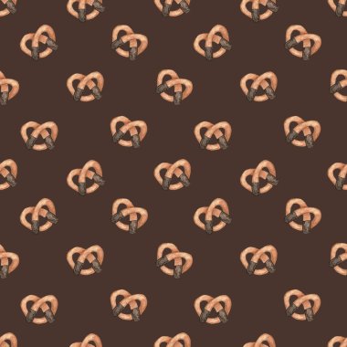 Farklı tatlılarla sulu boya desenli. Beyaz arka planda elle çizilmiş ve izole edilmiş..