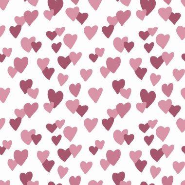 Kusursuz desenli, elle boyanmış kalpler. Desen, arkaplan, duvar kağıdı, doku, dekor için elle boyanmış arkaplan.