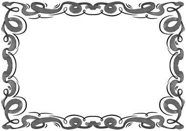 El yazısıyla çizilmiş siyah çerçeve. Tasarımınız için elle çizilmiş konforlu öge koleksiyonu.