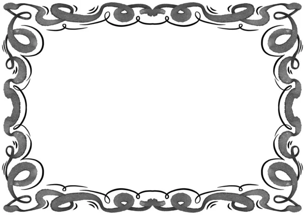 Ute Freehand Drawn Black Frame Collection Hand Drawn Cozy Element — Stock Photo, Image