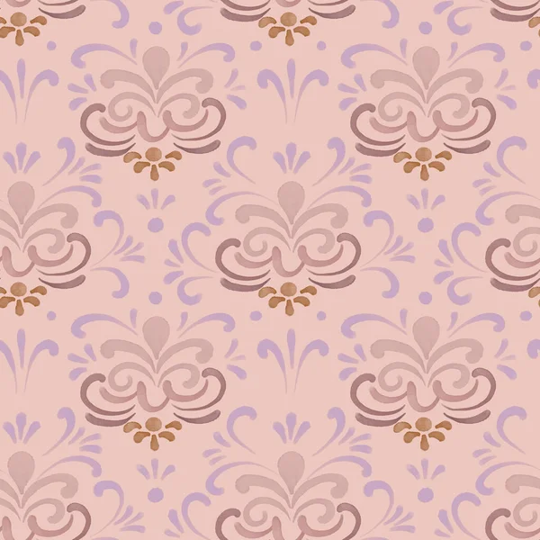 Nahtloses Muster Mit Dekorativen Elementen Textur Für Tapeten Textilien Packpapier — Stockfoto