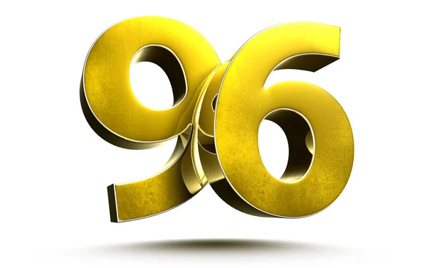 Gold Numbers Isolated White Background Illustration Rendering Clipping Path — Stock Photo, Image