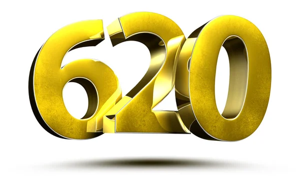 620 Numbers Illustration White Background Clipping Path — Stok fotoğraf
