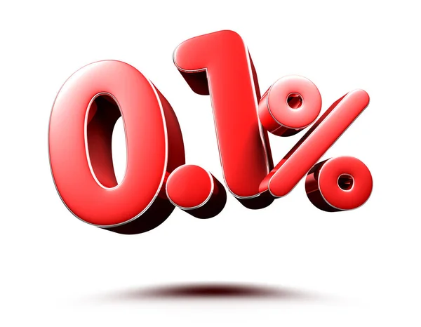 Percent Red White Background Illustration Rendering Clipping Path — Stock Photo, Image